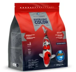Nourriture complète premium pour koïs de minimum 15 cm de long Aquatic Science Excellent Color - Taille M sac de 0,5 kg