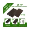 Pack complet terrasse composite chocolat 25 m2