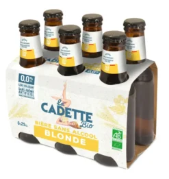 Pack de bière blonde Bio 0% d’alcool Cadette - 6 x 25 cl