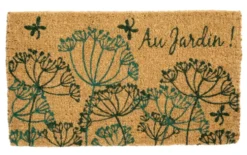 Paillasson Au jardin coloris multicolore en fibre de coco - 40 x 72 cm