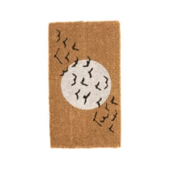Paillasson en fibre de coco motif vol d’hirondelles - 72 x 40 cm