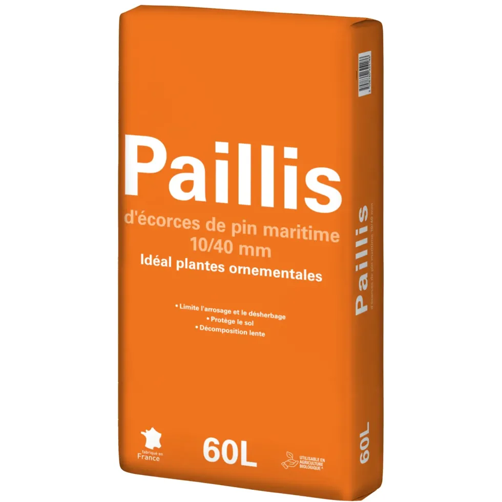 Paillis d'écorces pin maritime 10/40 mm - 60 L