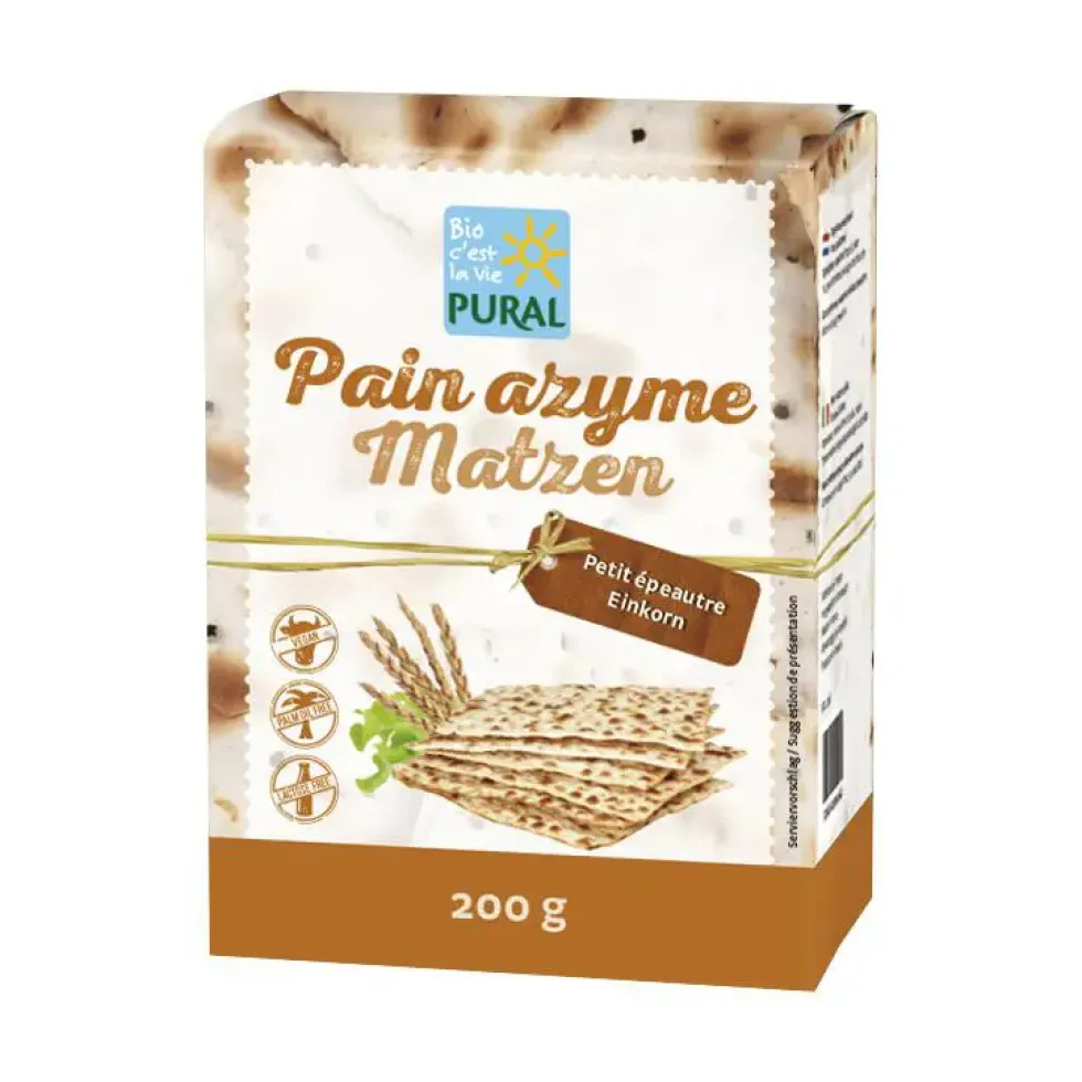 Pain azyme au petit épeautre en boîte carton de 200 g