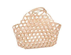 Panier ajouré bambou naturel ovale Lio Cav' Service - 25 x 12 x 12 x 24 cm