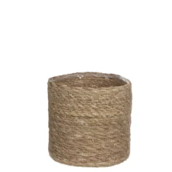 Panier cache-pot coloris marron en osier Atlantis Mica Decorations - 20 x Ø 20 cm