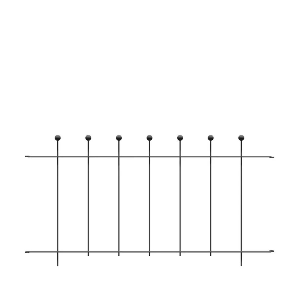 Panneau standard aménagement extérieur Pratic coloris noir en fer - 84 x 91,5 cm