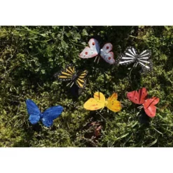 Papillon en métal recyclé peint Chouette & Co petit modèle