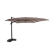 Parasol déporté rectangulaire coloris taupe chiné - 400 x 300 cm