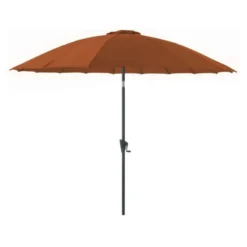 Parasol droit rond coloris orange - Ø 300 cm