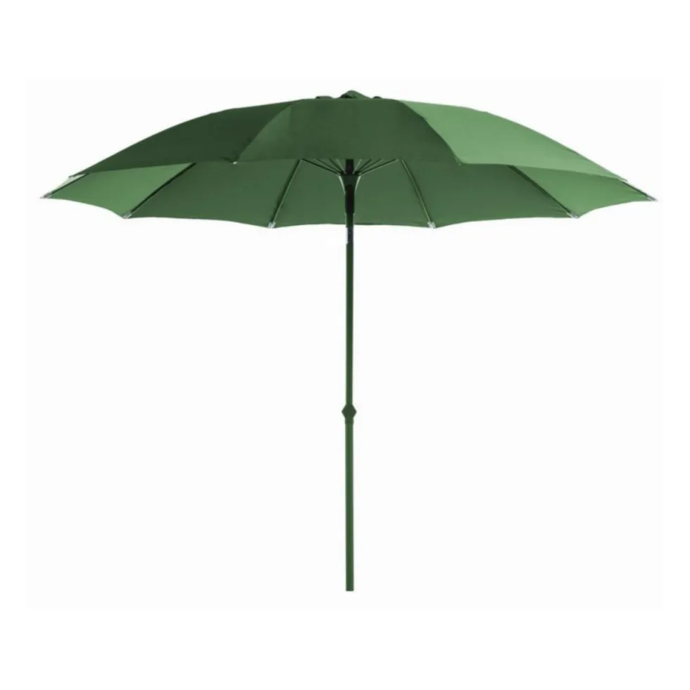 Parasol droit rond en aluminium coloris amande - Ø 270 cm