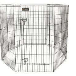 Parc pour chien en métal noir - 106 cm