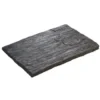 Pas de cheminement rectangle en béton coulé ton ardoise aspect schiste Hairie Grandon - 40 x 29 cm