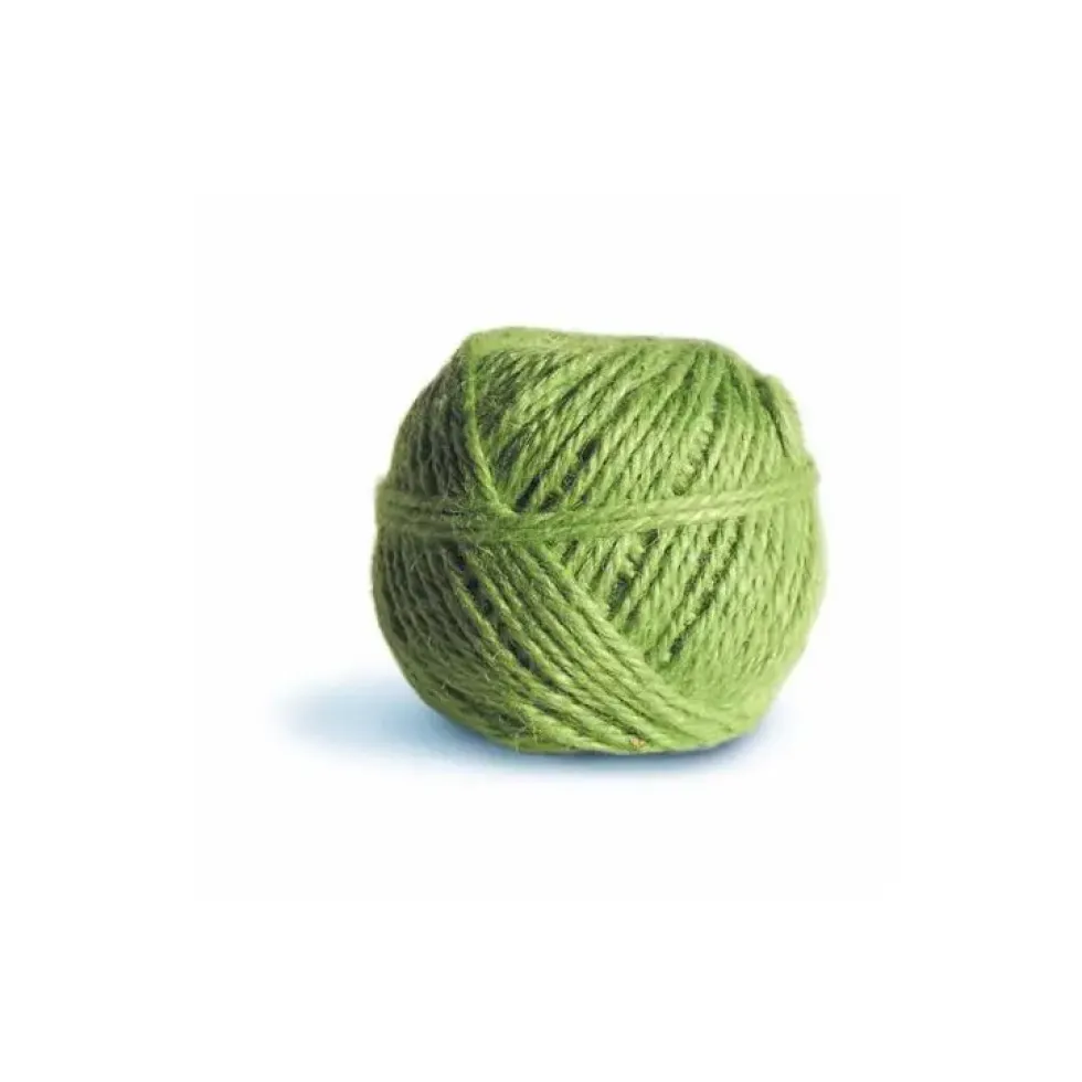 Pelote ficelle en jute couleur pomme - 100 gr / 75 m