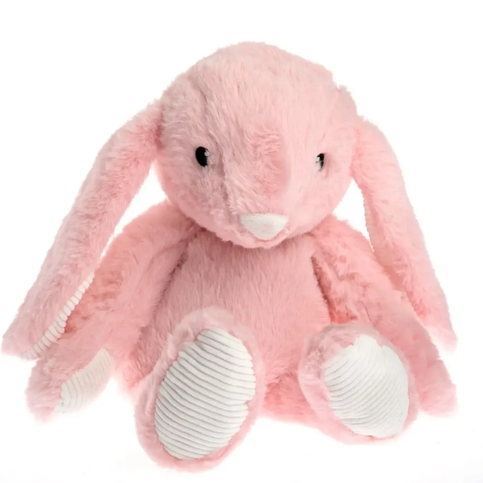 Peluche bouillotte lapin rose aux grains de blé et à la lavande Artisan du Bien-Être