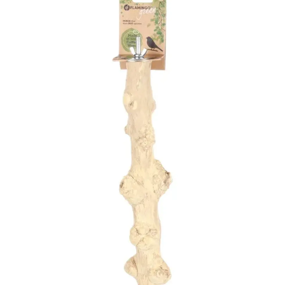 Perchoir à oiseau en bois de caféier Flamingo Java taille L - 40 cm