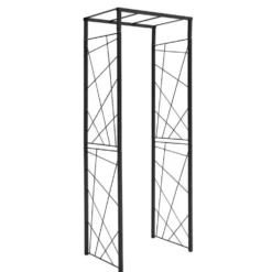 Pergola Mandala tube Petit modèle Métal Gris 74x50x198 cm