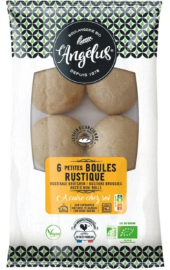 Petites boules rustiques bio Angelus - 6 x 60 g