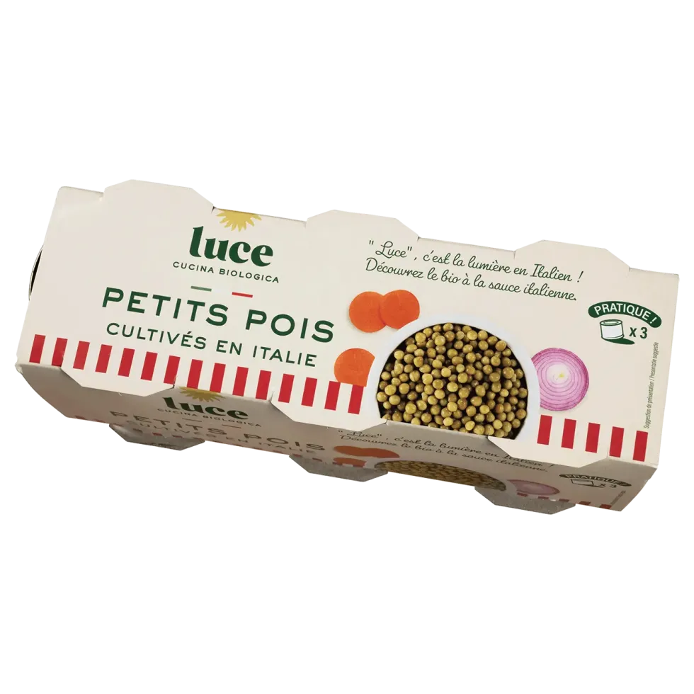 Petit pois bio Luce - 3 x 200 g