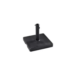 Pied de parasol carré ciré noir - 20 kg
