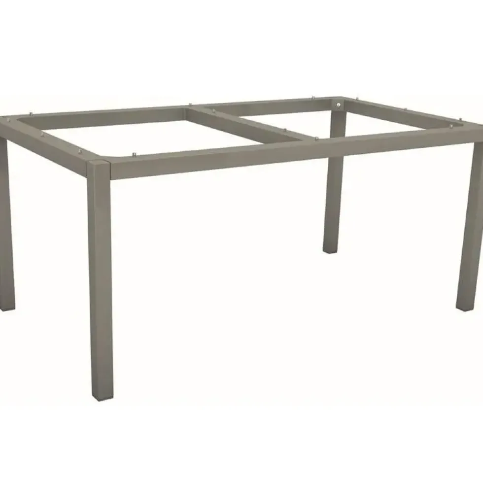 Pied de table coloris gris graphite en aluminium Stern - 130 x 80 x 73 cm