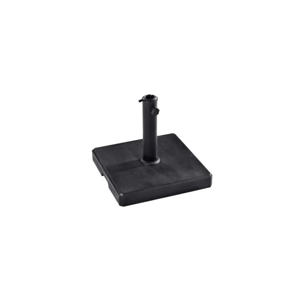 Pied parasol carré coloris noir en ciré - 35 kg