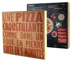 Pierre à pizza coloris beige en cordiérite - 40 x 40 x 3,5 cm