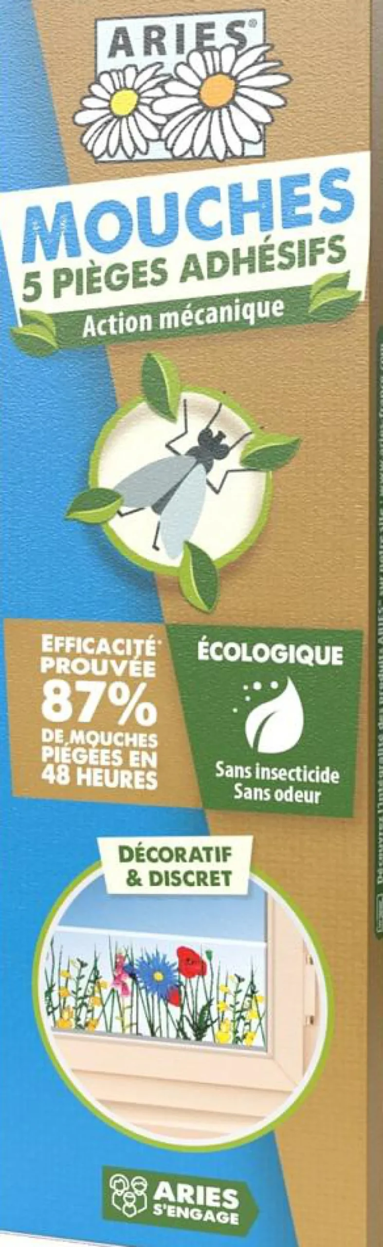Pièges adhésifs vitres mouches - 5 pièces