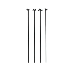 Piquet poteau Pratic décor varié pour extérieur coloris noir - 120 cm