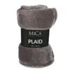 Plaid anthracite en polyester Mica Famke - 180 x 130 cm