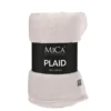 Plaid gris clair en polyester Mica Famke - 180 x 130 cm