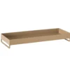 Plateau en fer enduit de poudre marron Mainau - 38 x 14 x 3,5 cm
