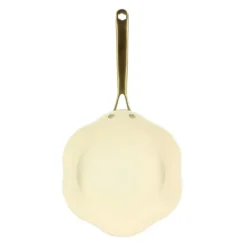 Poêle Menastyl Dahlia beige en aluminium recyclé - Ø 28 cm