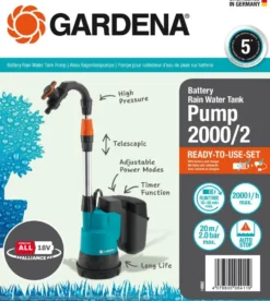 Pompe pour collecteur d’eau de pluie Gardena 2000/2 18 V P4A