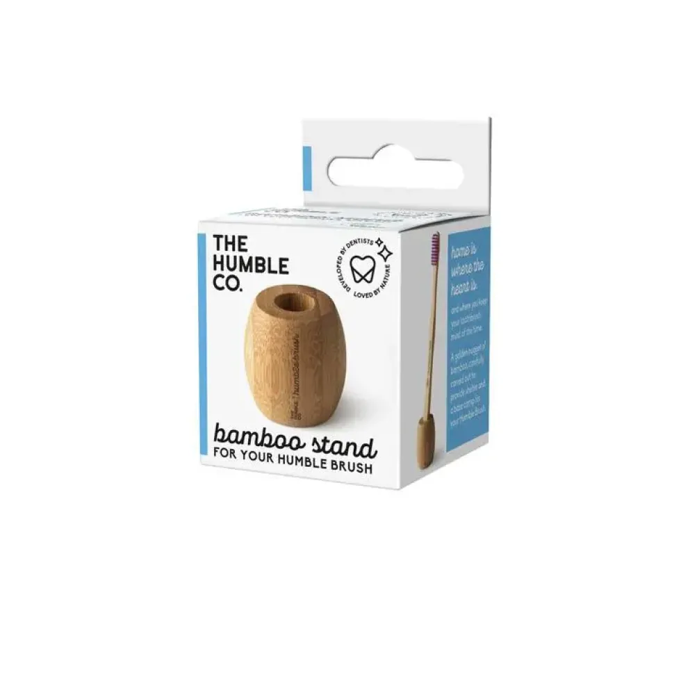 Porte brosse à dents coloris beige en bambou