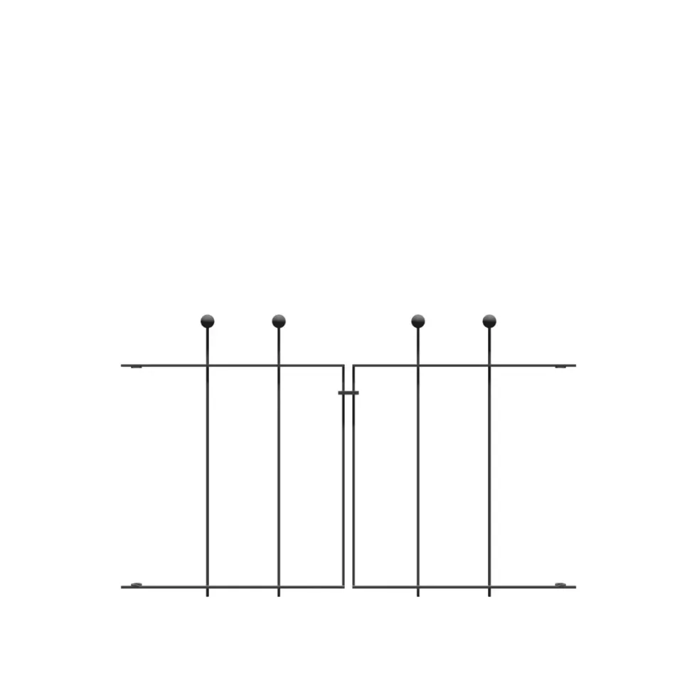 Portillon Pratic extérieur coloris noir - 66 x 91,5 cm