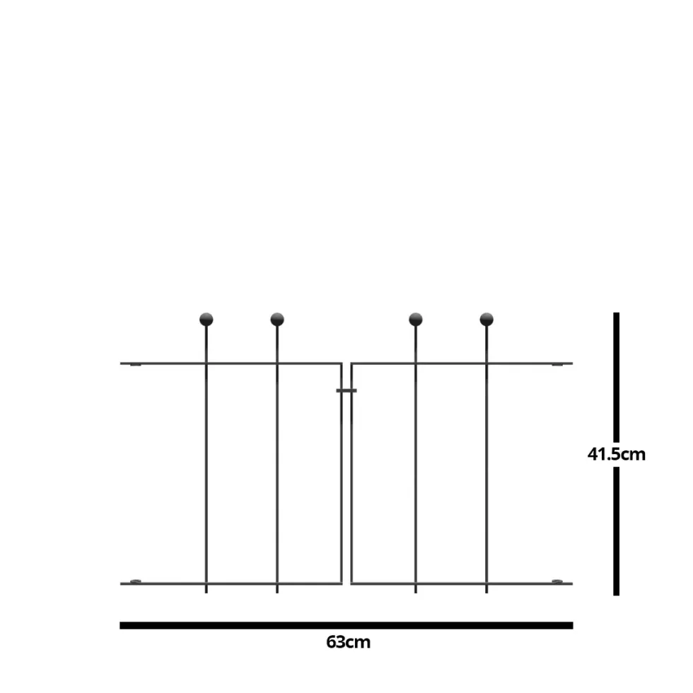 Portillon Pratic extérieur coloris noir - 66 x 91,5 cm