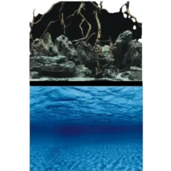Poster aquarium racine/fond marins AQUA NOVA modèle Roots/Water S - 60x30cm