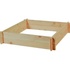 Potager carré en bois de sapin PEFC - 90 x 90 x 16 cm