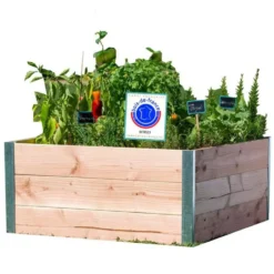 Potager carré en bois Mon Petit Potager gamme Design - 80 x 75 x 36 cm