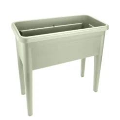 Potager sur pieds Green Basics Elho® coloris stone green 56 L - 75,5 x 36,5 x 65 cm