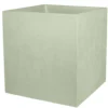 Pot carré en plastique coloris vert amande Poetic Basalt - 49,5 x 49,5 x 49,5 cm