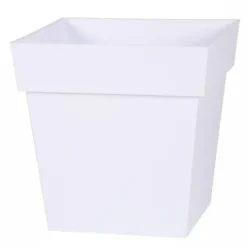 Pot carre Toscane Blanc L32 x l32 x H32