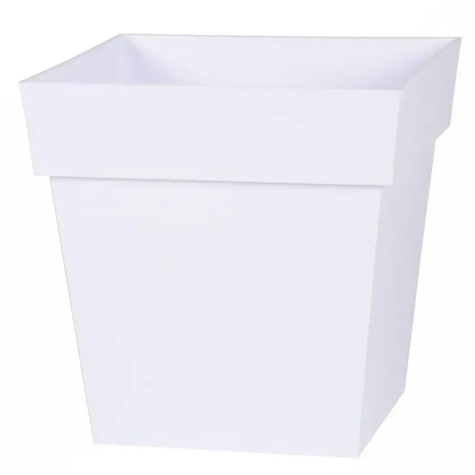 Pot carre Toscane Blanc L32 x l32 x H32