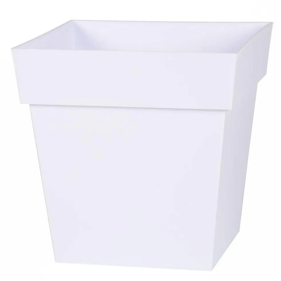 Pot carre Toscane Blanc L32 x l32 x H32