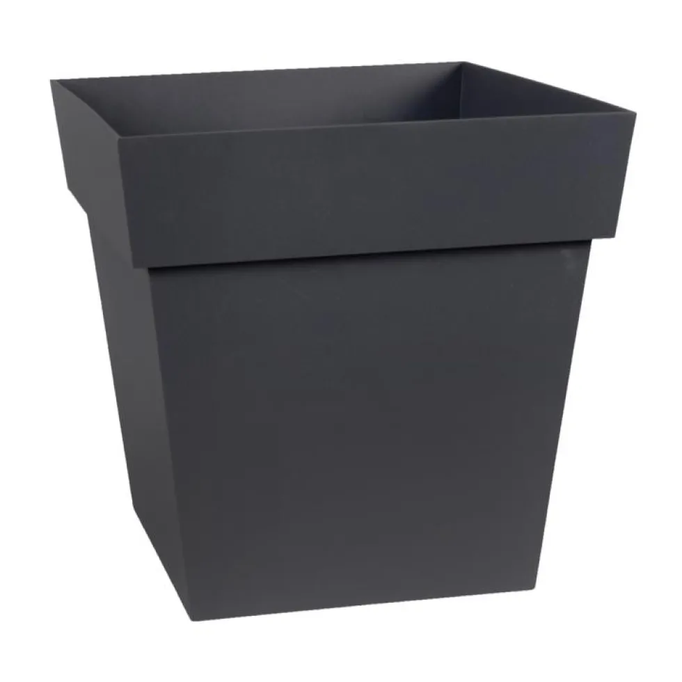 Pot carre Toscane Gris anthracite L32 x l32 x H32