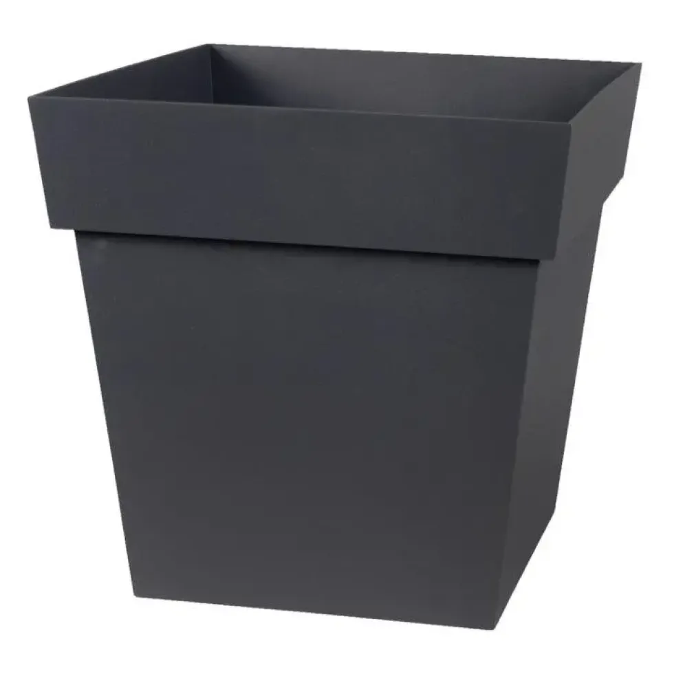 Pot carre Toscane Gris anthracite L32 x l32 x H32
