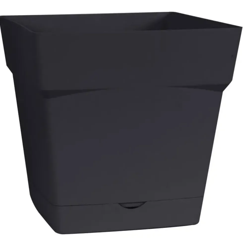 Pot carre Toscane Gris anthracite L17,4 x l17,4 x H17