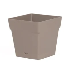 Pot carre Toscane Taupe L17,4 x l17,4 x H17