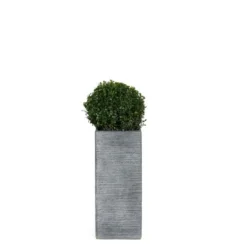 Pot carré haut Stream coloris anthracite 23x23x55 cm