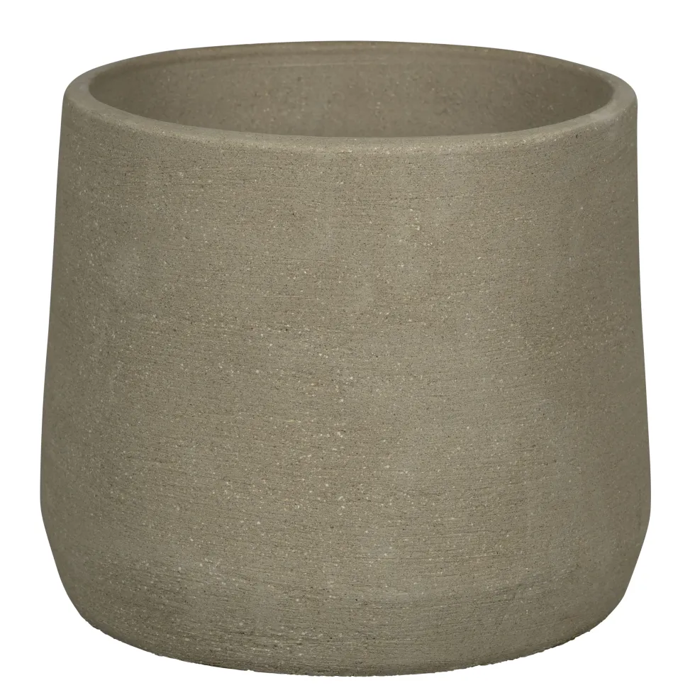 Pot coloris gris en terre recyclée - Ø 30 x 26 cm